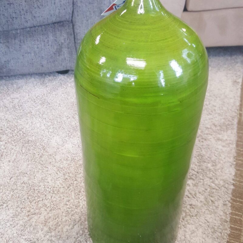 Green Bamboo Floor Vase