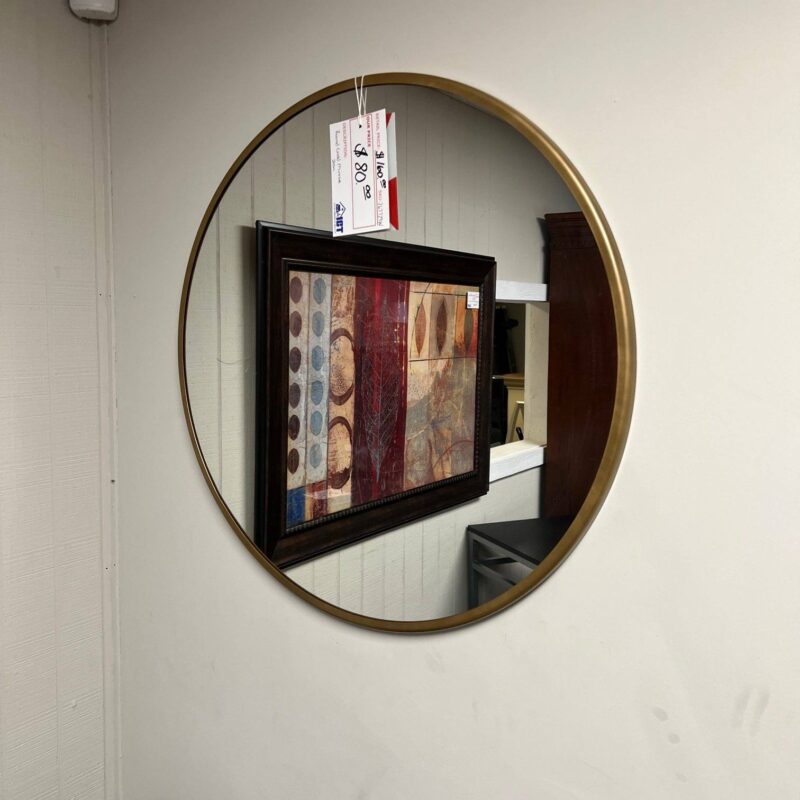 Round Gold Mirror 30 inches