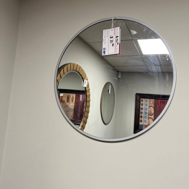 Round Silver Mirror 28 inches