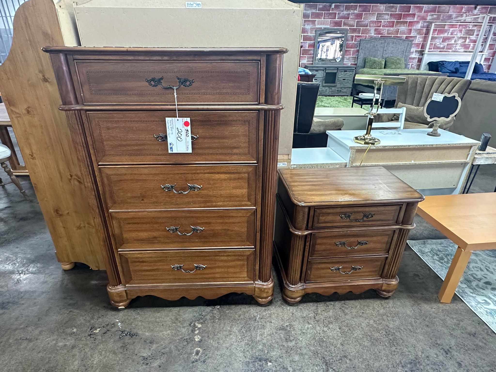 Ashley chest and matching nightstand
