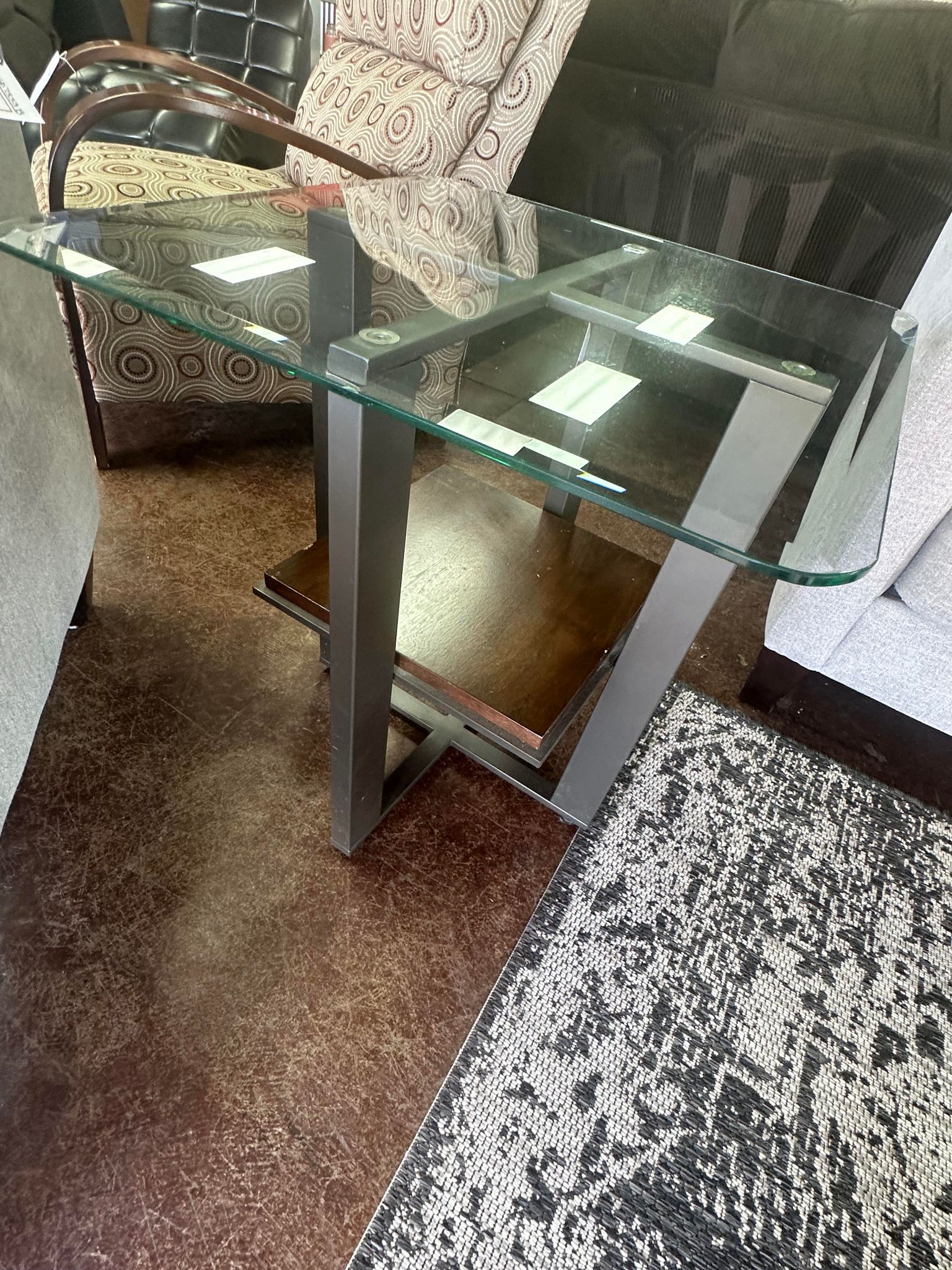 Jensen-Lewis BDI Glass coffee and end tables set