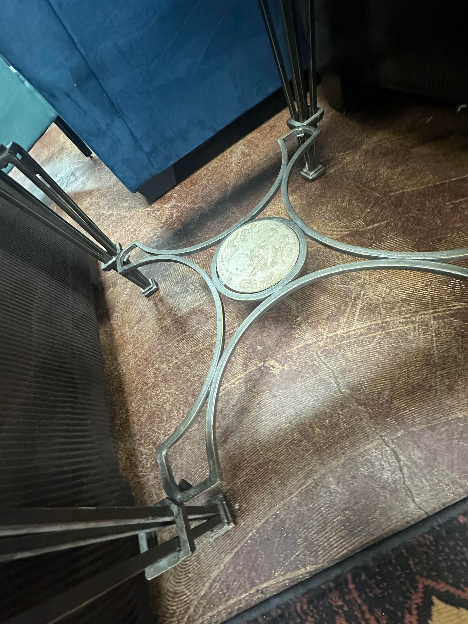 Cream Square Marble Coffee and End Tables