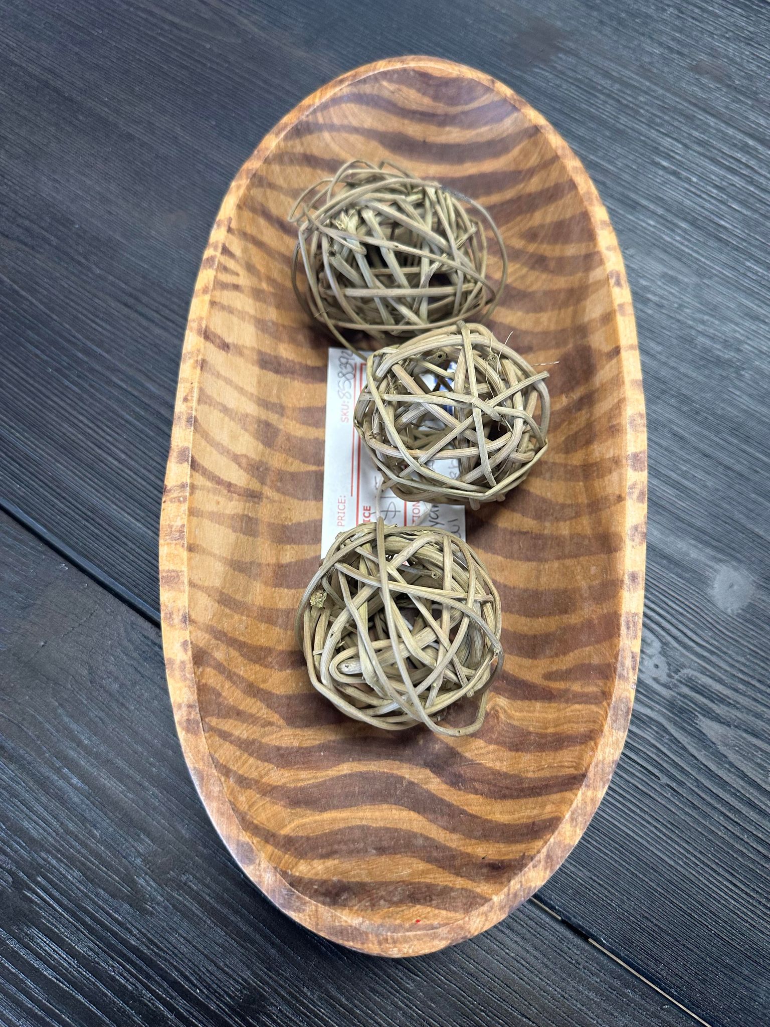 Kenyan wooden bowl zebra
