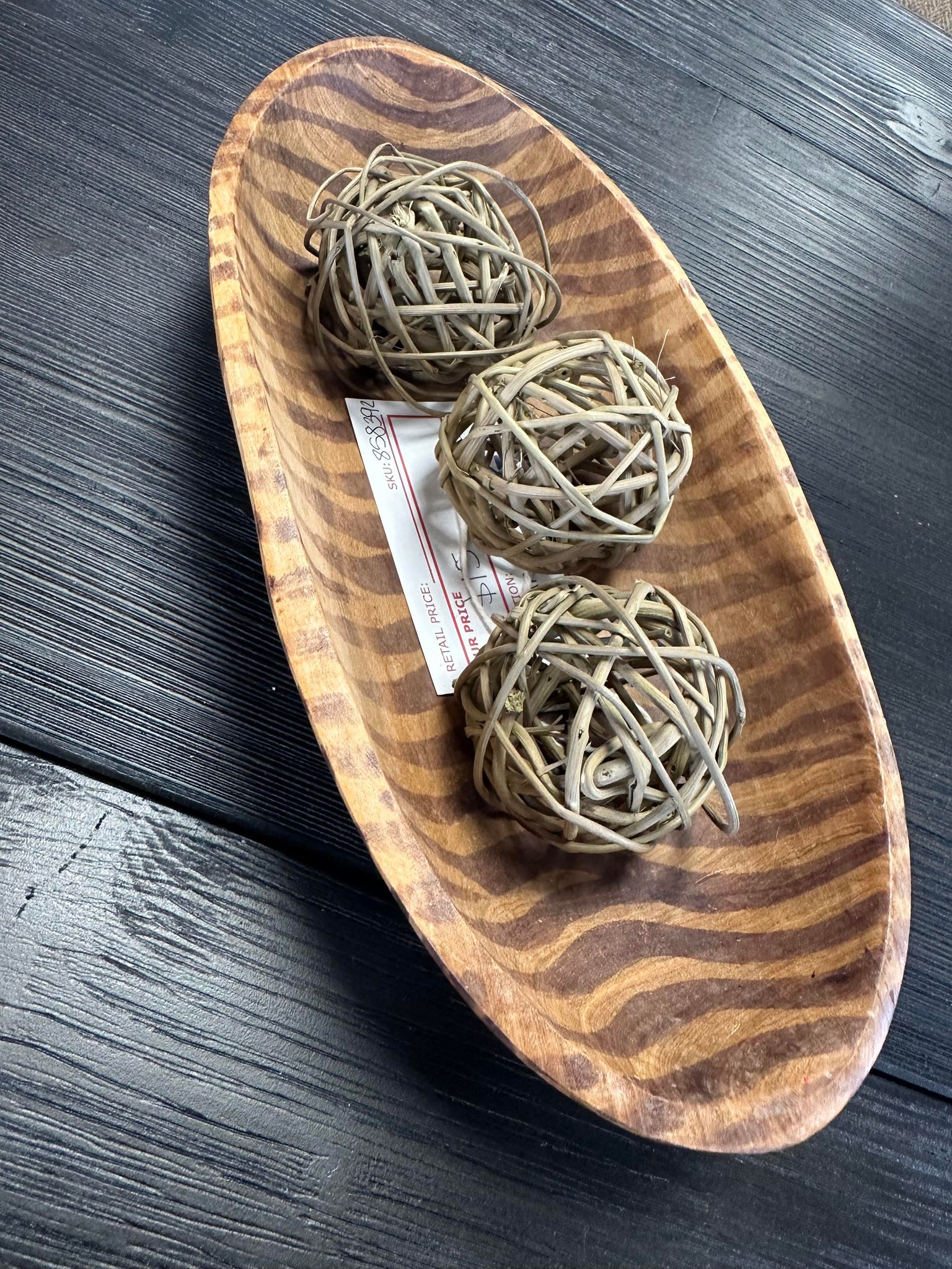 Kenyan wooden bowl zebra