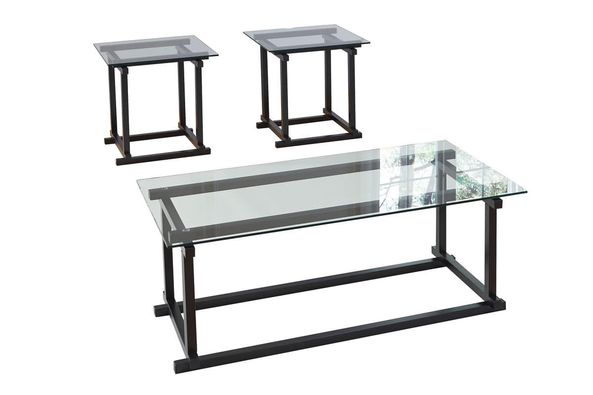 The Glass Vonarri Cocktail Table and End Table Set