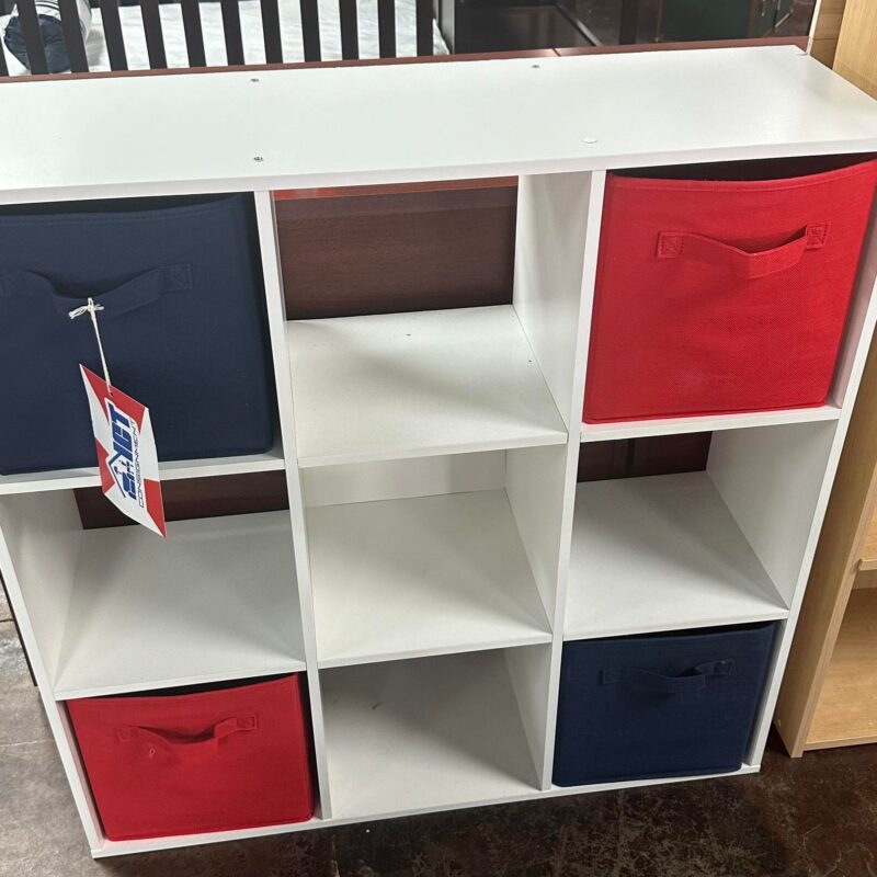 White nine hole cubby