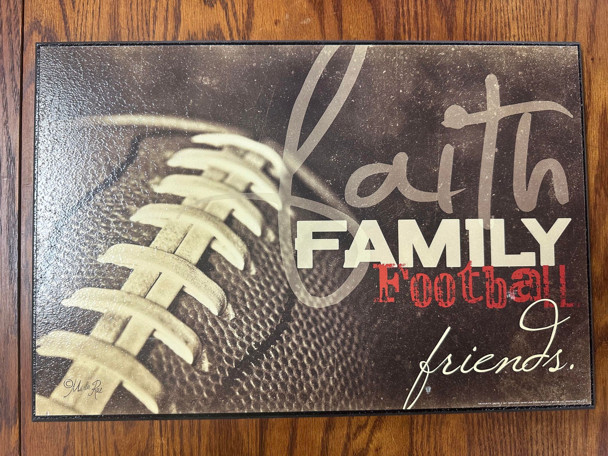 The Four "F's" Wood Wall Plaque 18.5"x12.5"